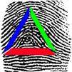 A fingerprint with a triangle

Description automatically generated